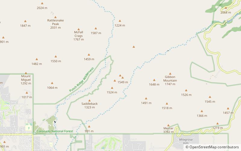 Thimble Peak location map