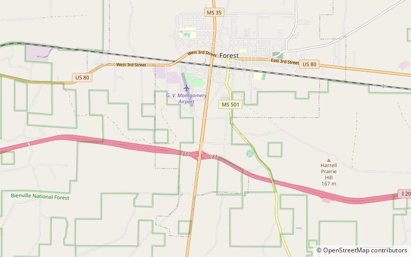 South Forest location map