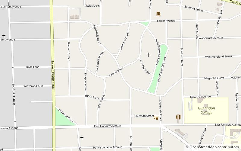 Cloverdale Historic District location map