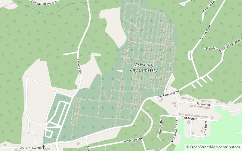 Cimetière de Cedar Hill location map