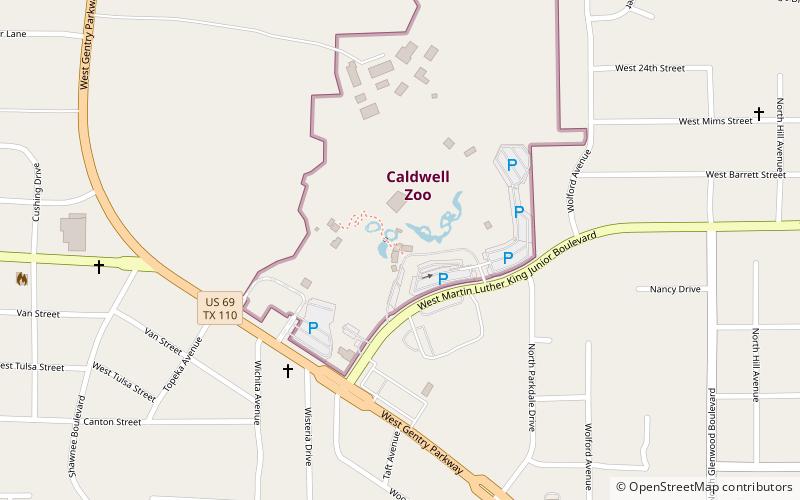 Caldwell Zoo location map