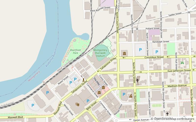 Montgomery Riverwalk Stadium location map