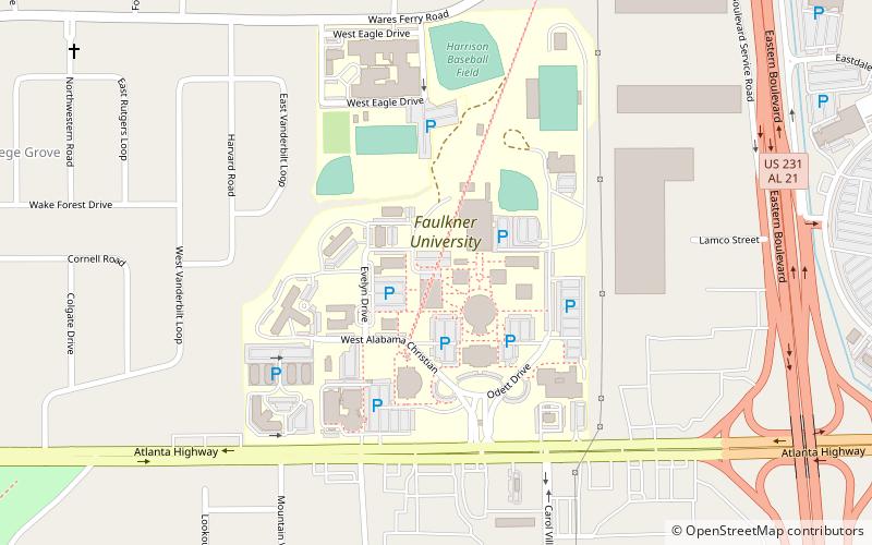 Faulkner University location map