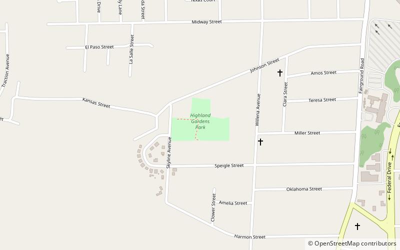 Highland Gardens Community Center/P&R location map