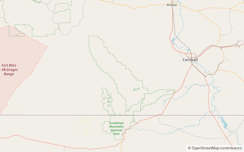 guadalupe national forest foret nationale de lincoln location map