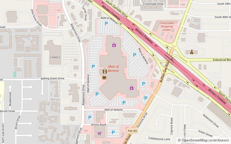 Mall of Abilene location map