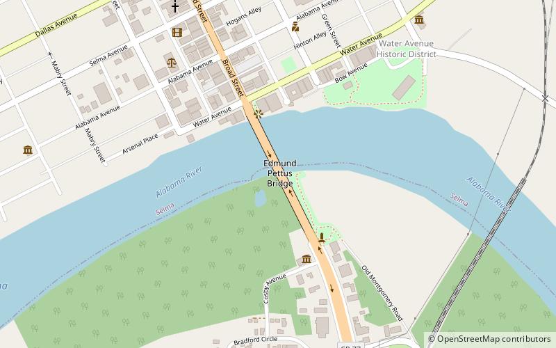 Edmund Pettus Bridge location map