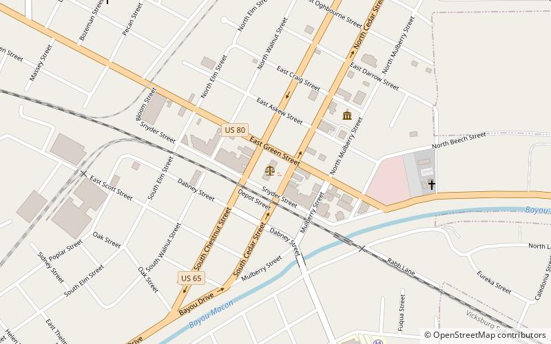 Madison Parish Courthouse location map