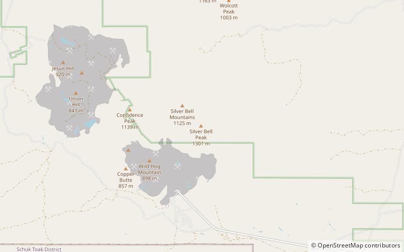 Silver Bell Mountains location map