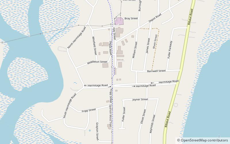 spanish moss trail beaufort location map