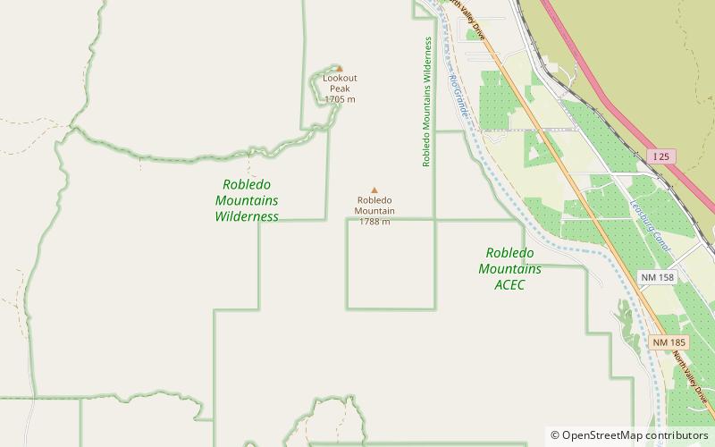 Robledo Mountains location map