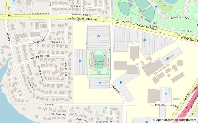 Shotwell Stadium location map