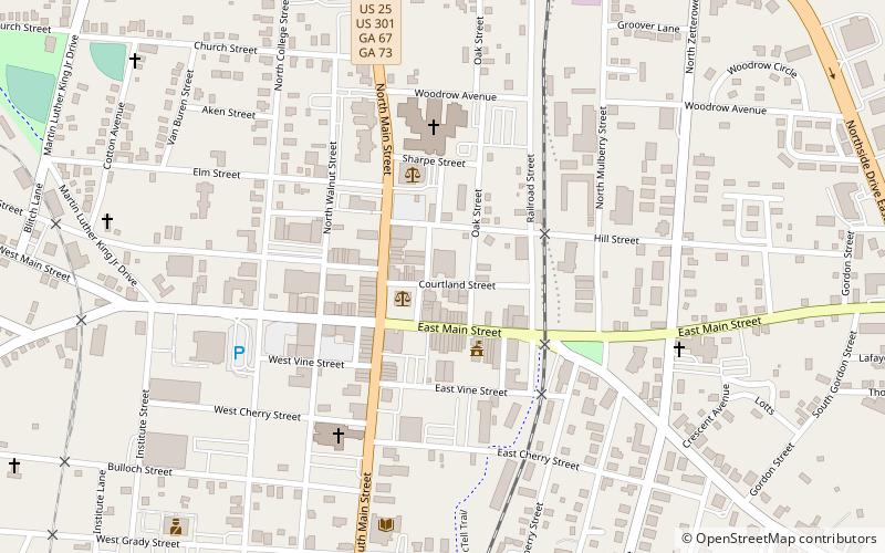 statesboro city hall and fire station location map