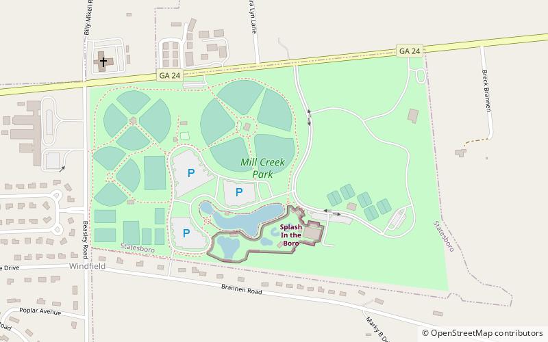 mill creek regional park statesboro location map