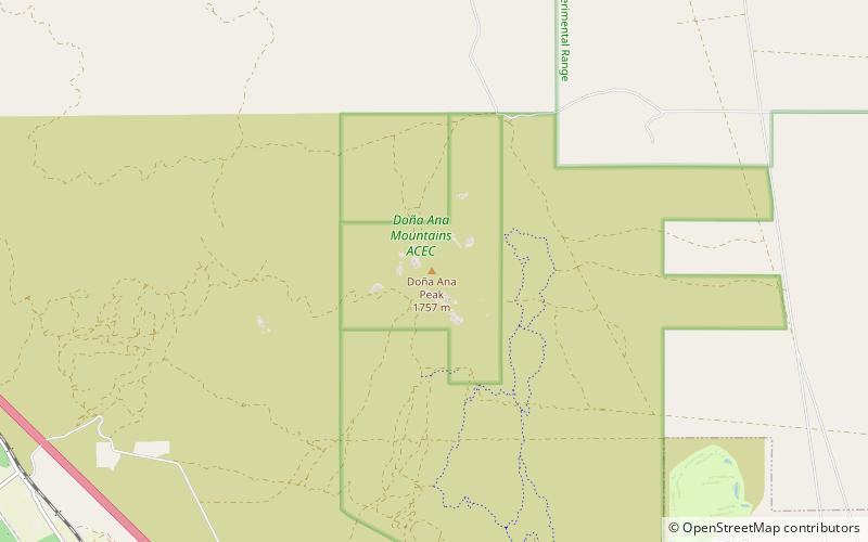 Doña Ana Mountains location map