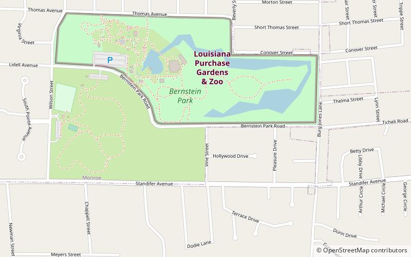 Louisiana Purchase Gardens and Zoo location map