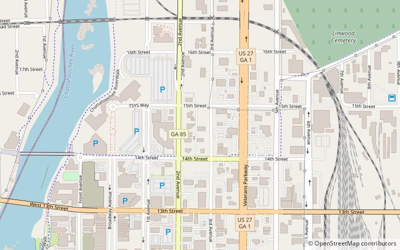 High Uptown Historic District location map
