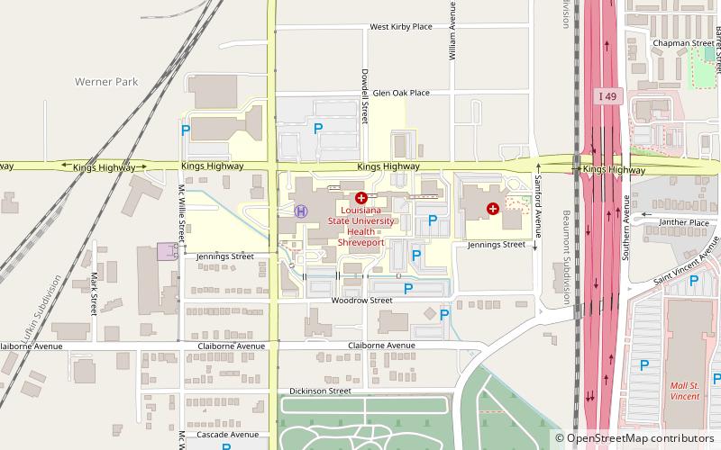 LSU Health Sciences Center Shreveport location map