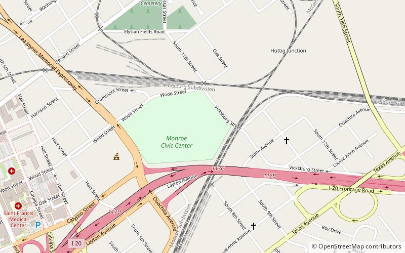 Monroe Civic Center location map