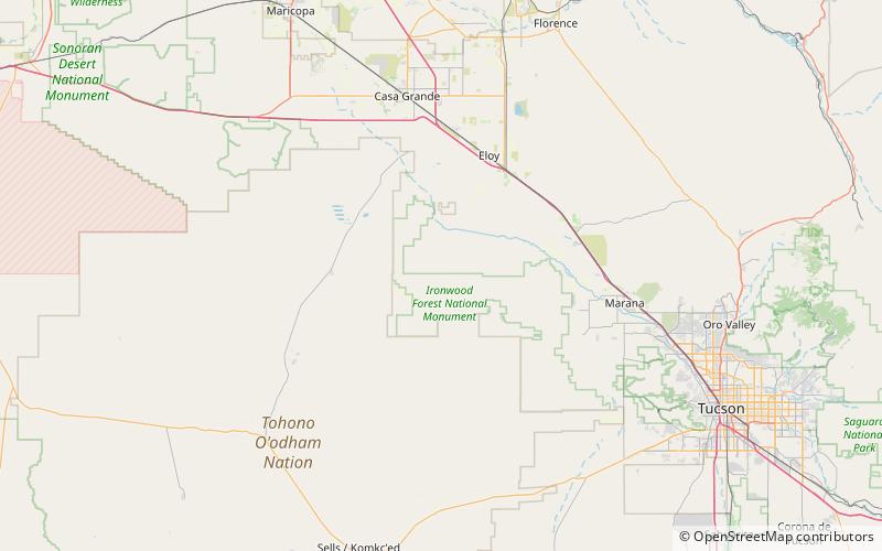 West Silver Bell Mountains location map