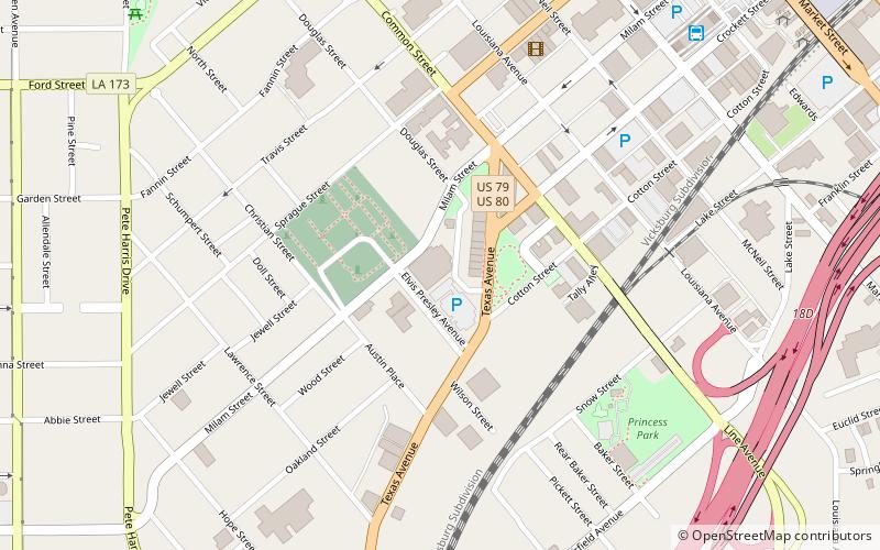Auditorio conmemorativo municipal de Shreveport location map