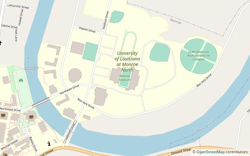 Malone Stadium location map