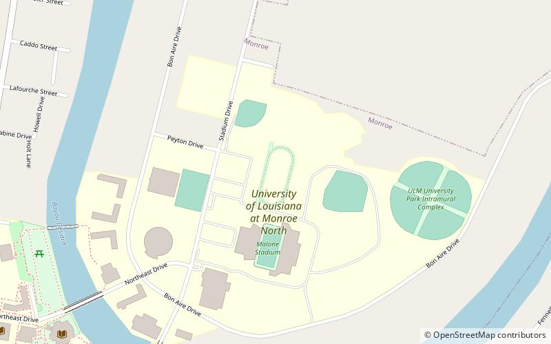 Brown Stadium location map