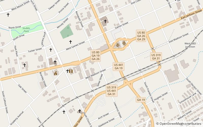 Dublin Commercial Historic District location map