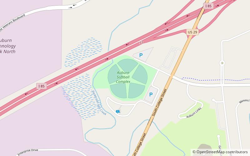 Auburn Softball Complex location map
