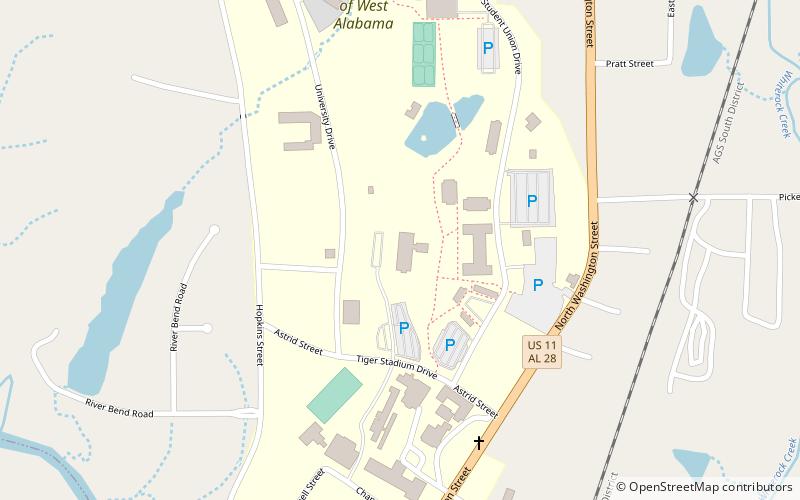 University of West Alabama location map