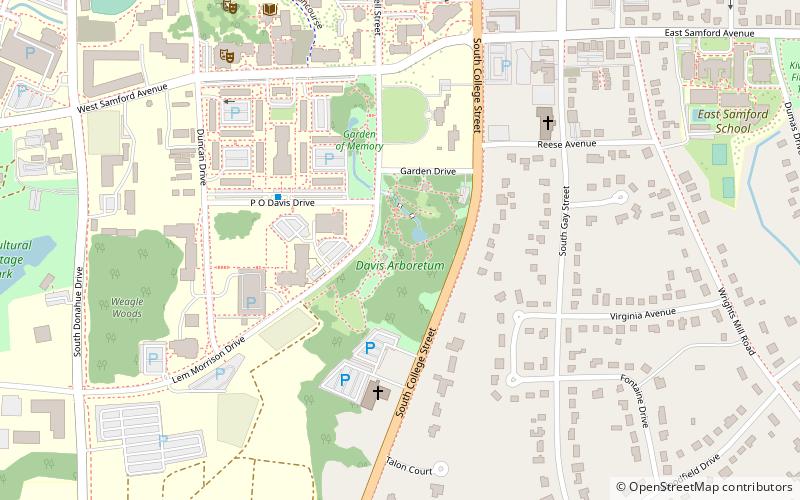 Donald E. Davis Arboretum location map