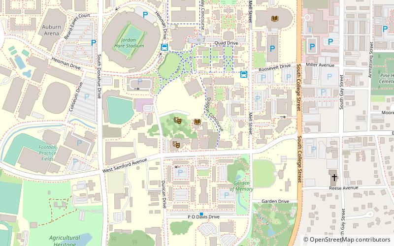 Auburn University Library of Architecture location map