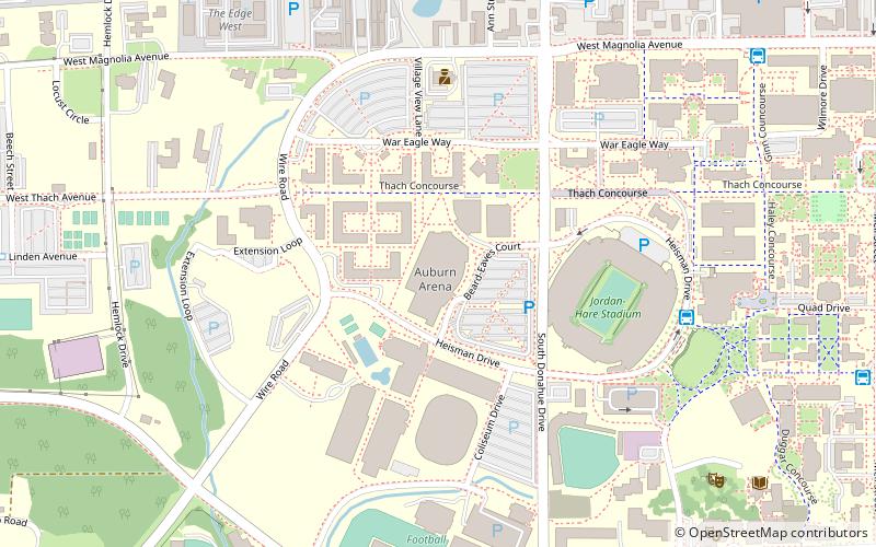 Auburn Arena location map
