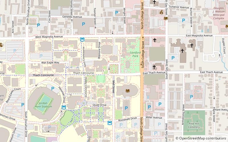 Auburn University Historic District location map