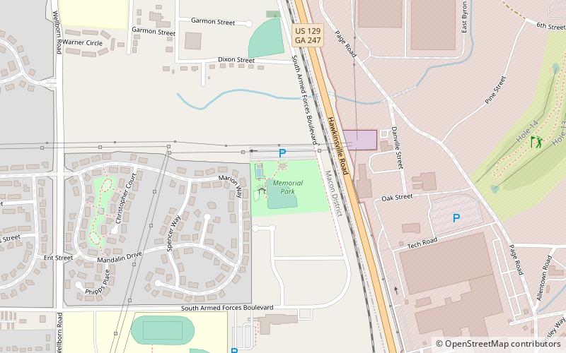memorial park warner robins location map