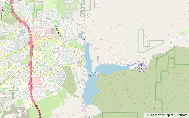 Lower Otay Reservoir location map