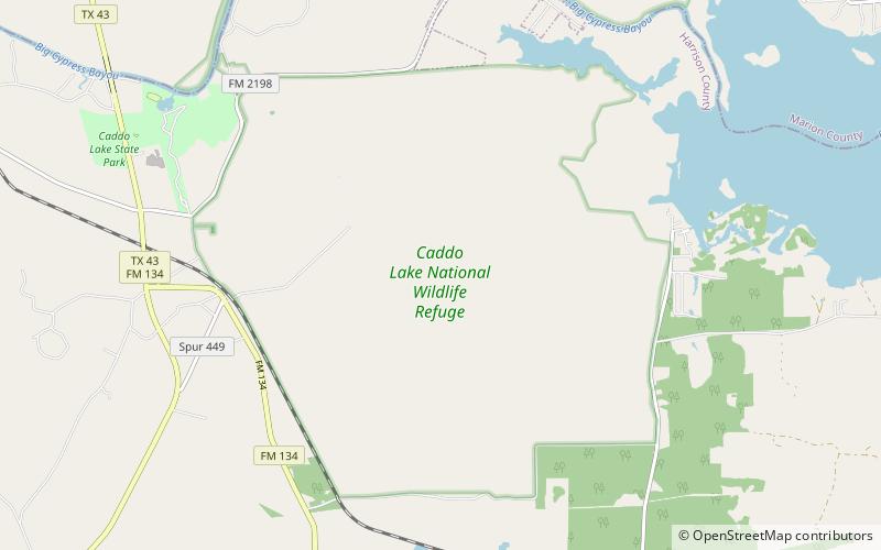 caddo lake national wildlife refuge location map
