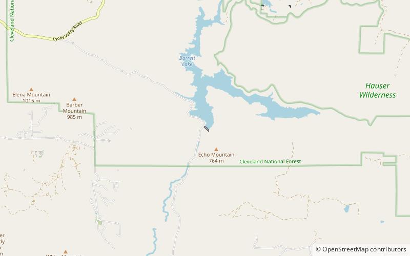 Barrett Dam location map