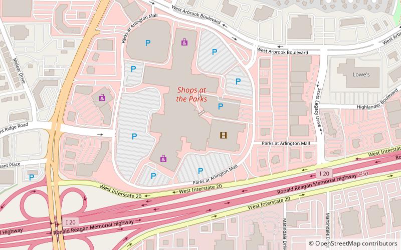 The Parks at Arlington location map