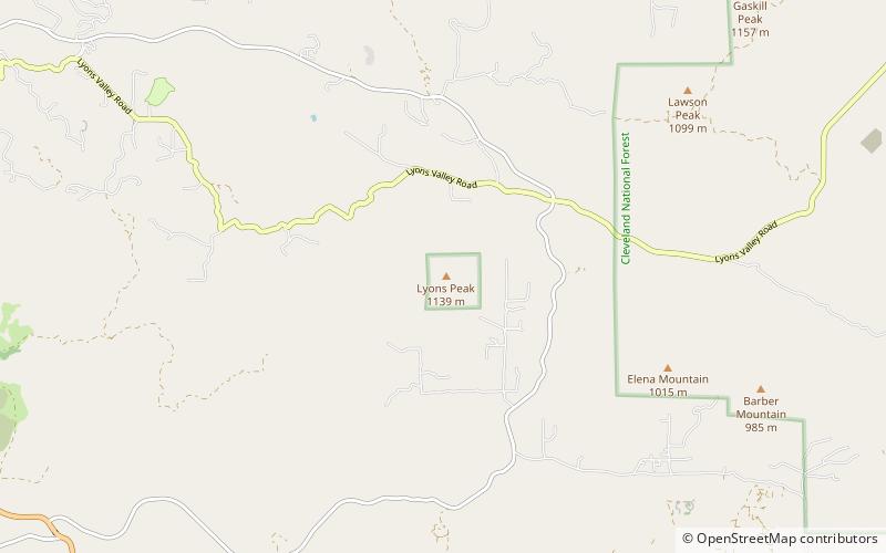 Lyons Peak location map