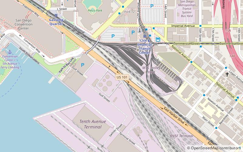 Harbor Drive Pedestrian Bridge location map