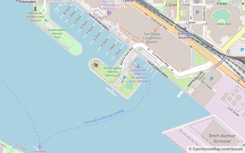 Embarcadero Marina Park South location map