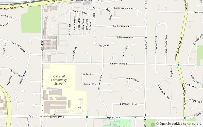 ofarrell san diego location map