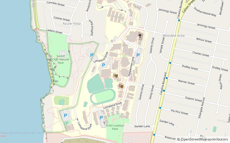 Point Loma Nazarene University location map