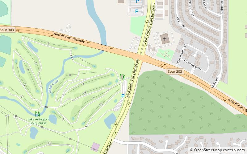 Lake Arlington Golf Course location map