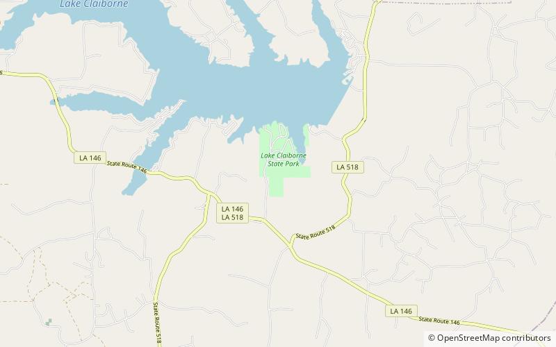 Lake Claiborne location map