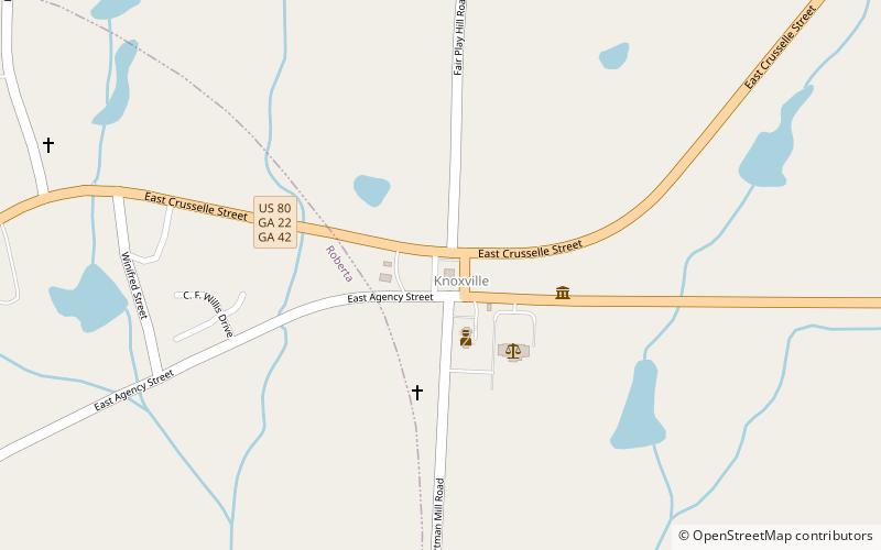 Roberta location map