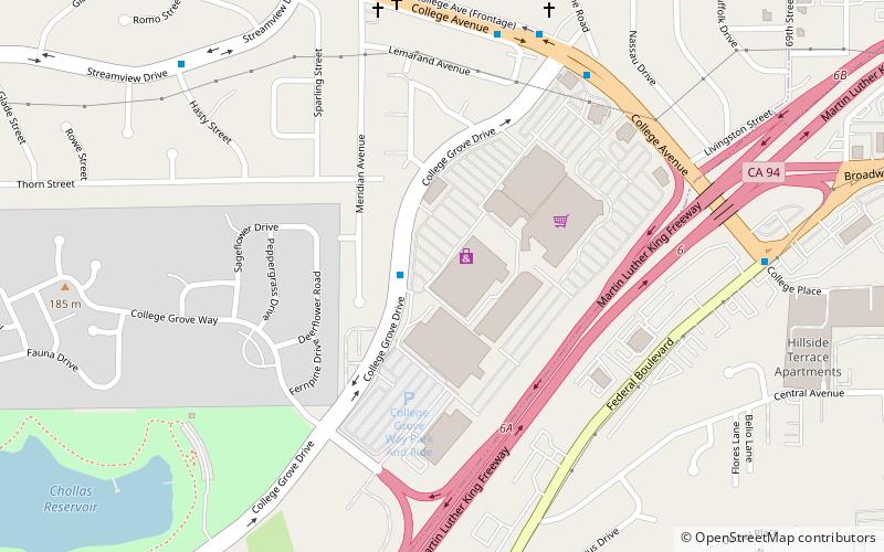 College Grove Shopping Center location map