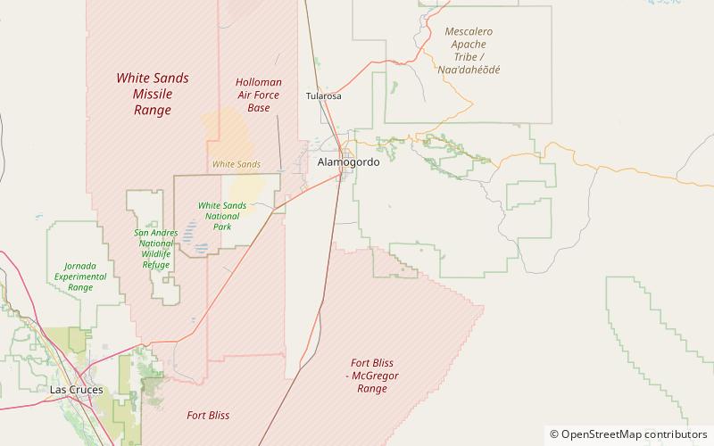Oliver Lee Memorial State Park location map