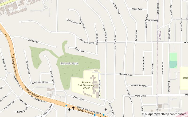 Rolando Park location map